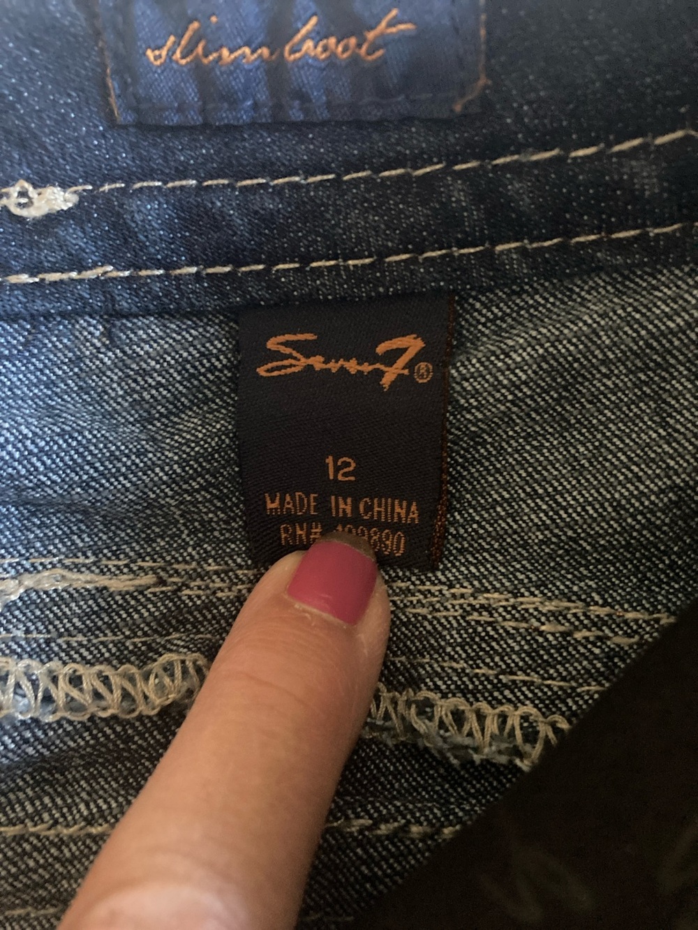 Dark blue 7’s rhinestone buttons